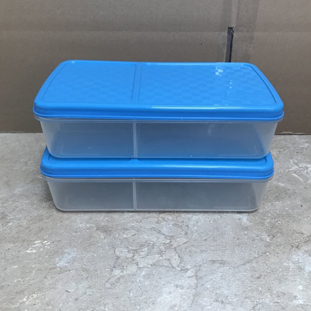 2 Fit & Fresh Bento Box Lunch Box Containers w/ Slim Clip-in Ice Packs